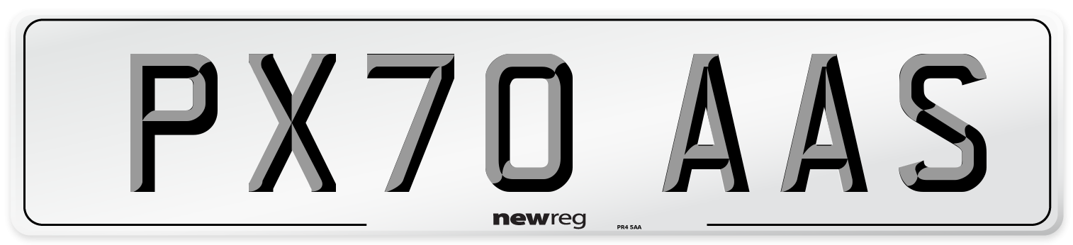 PX70 AAS Front Number Plate