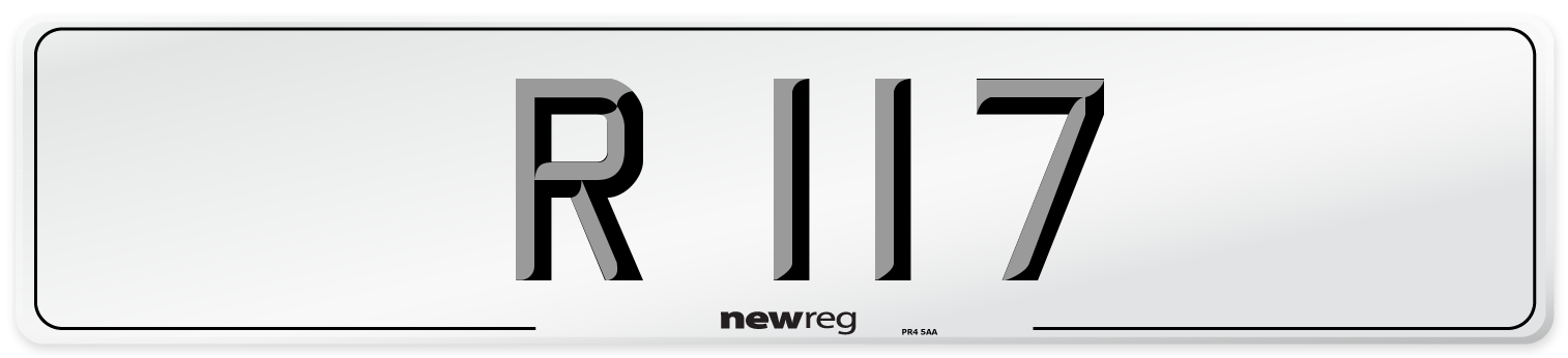 R 117 Front Number Plate