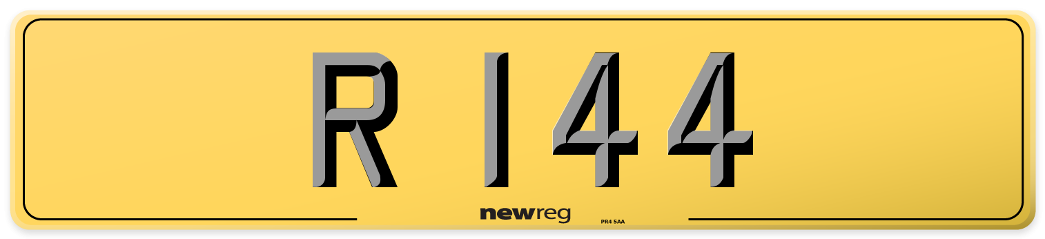 R 144 Rear Number Plate