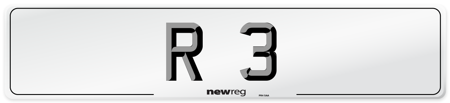 R 3 Front Number Plate