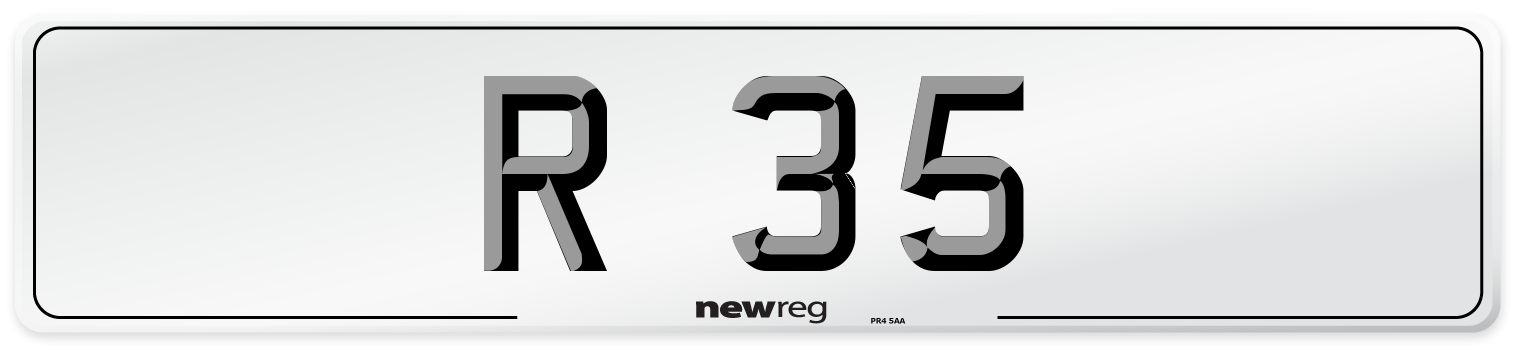 R 35 Front Number Plate