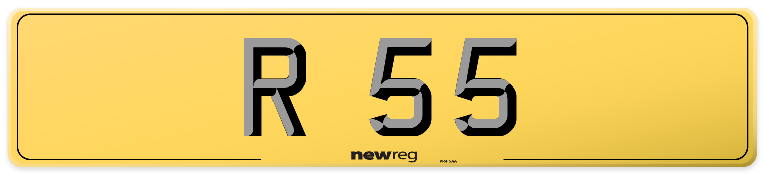 R 55 Rear Number Plate