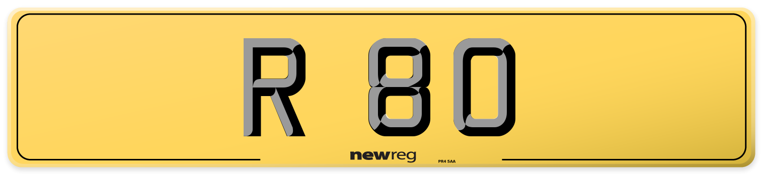 R 80 Rear Number Plate
