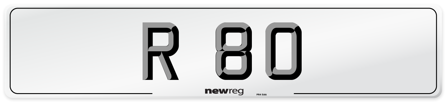 R 80 Front Number Plate