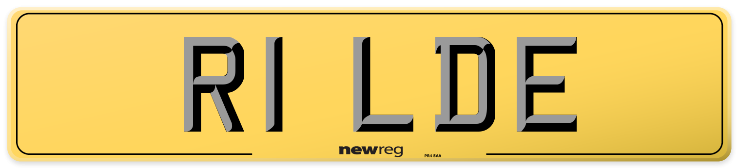 R1 LDE Rear Number Plate