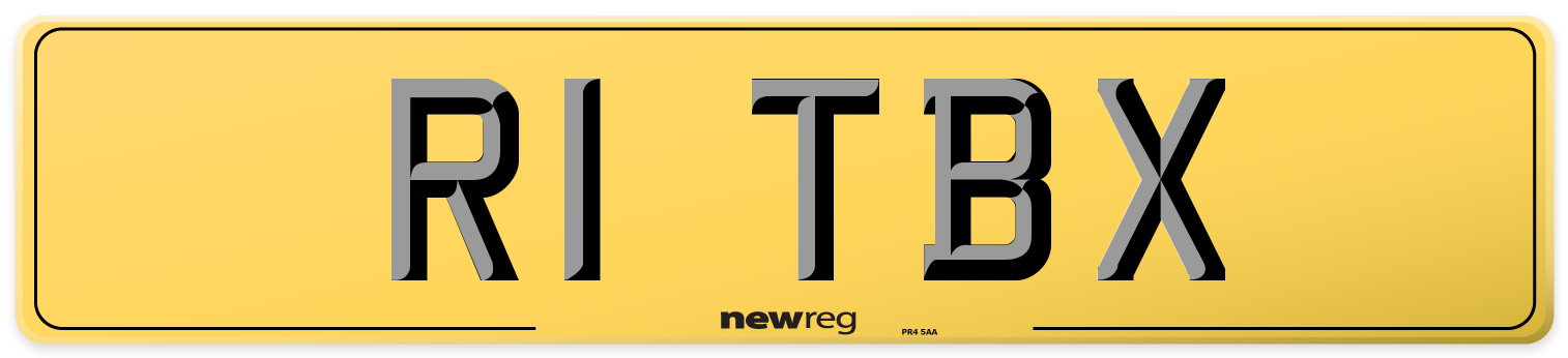 R1 TBX Rear Number Plate