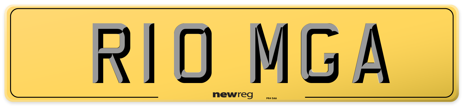 R10 MGA Rear Number Plate