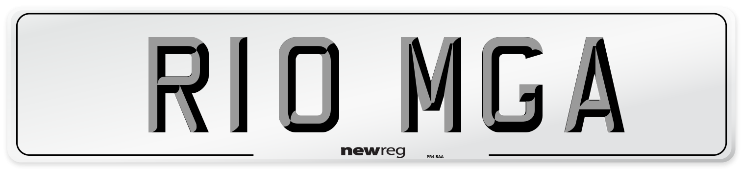 R10 MGA Front Number Plate