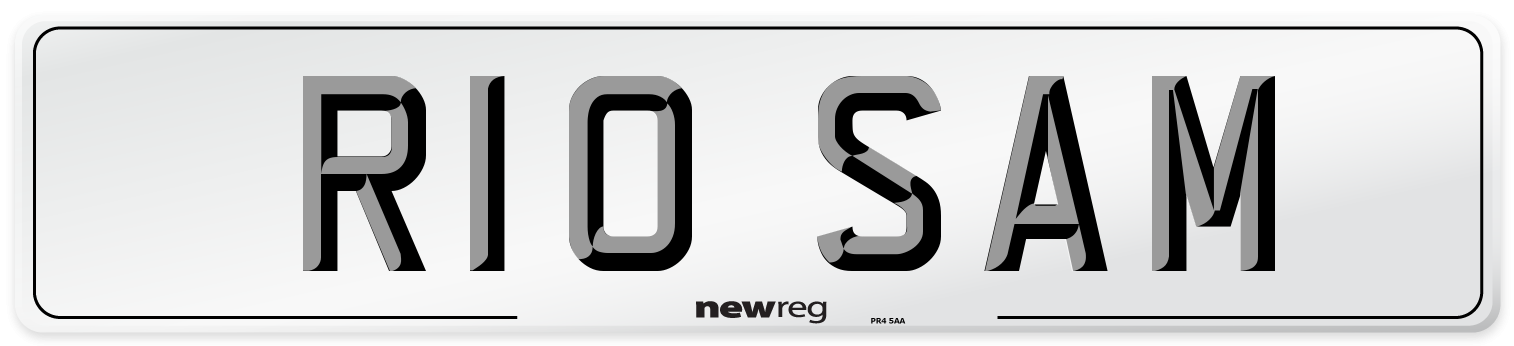 R10 SAM Front Number Plate