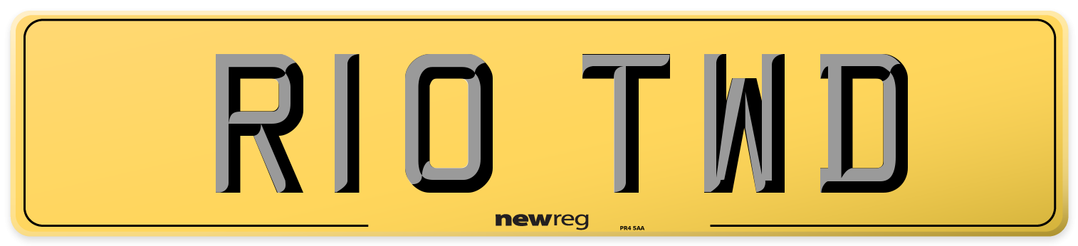 R10 TWD Rear Number Plate