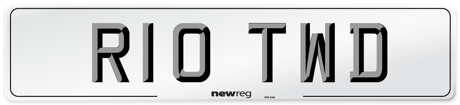 R10 TWD Front Number Plate