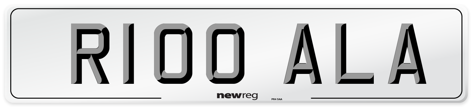 R100 ALA Front Number Plate