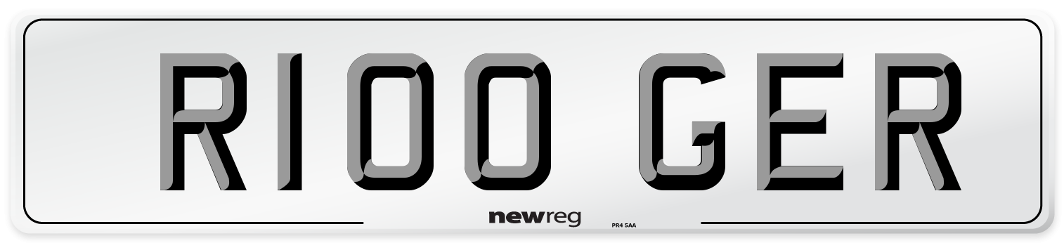 R100 GER Front Number Plate