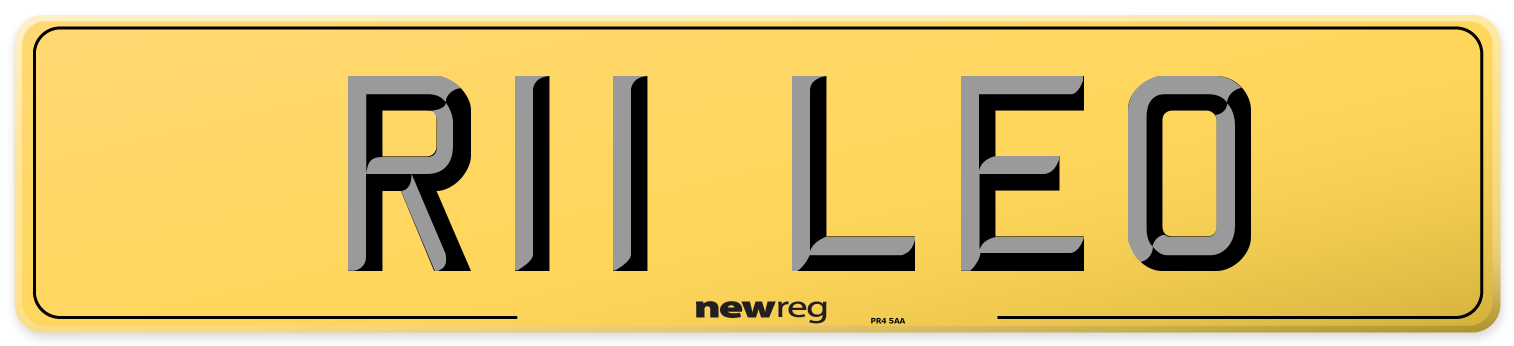 R11 LEO Rear Number Plate