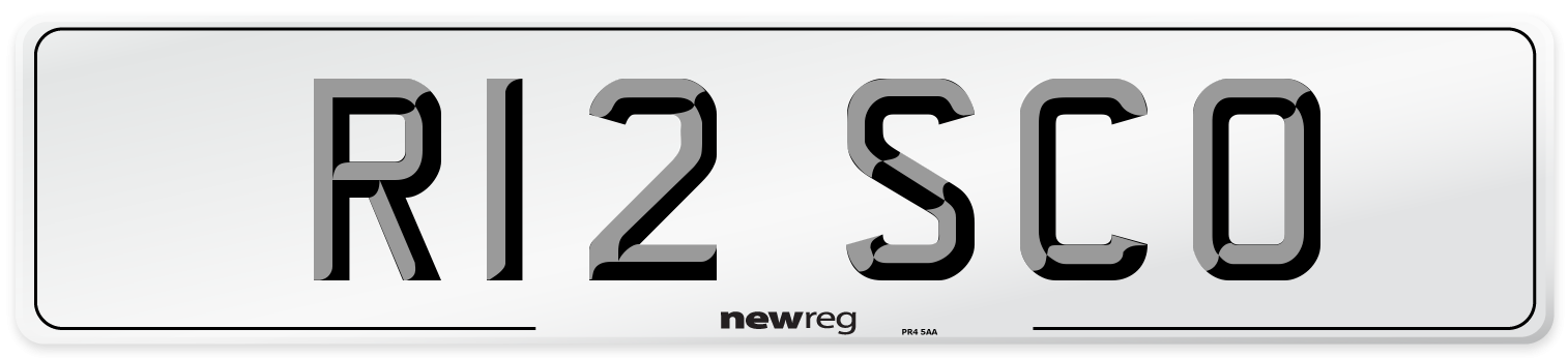 R12 SCO Front Number Plate