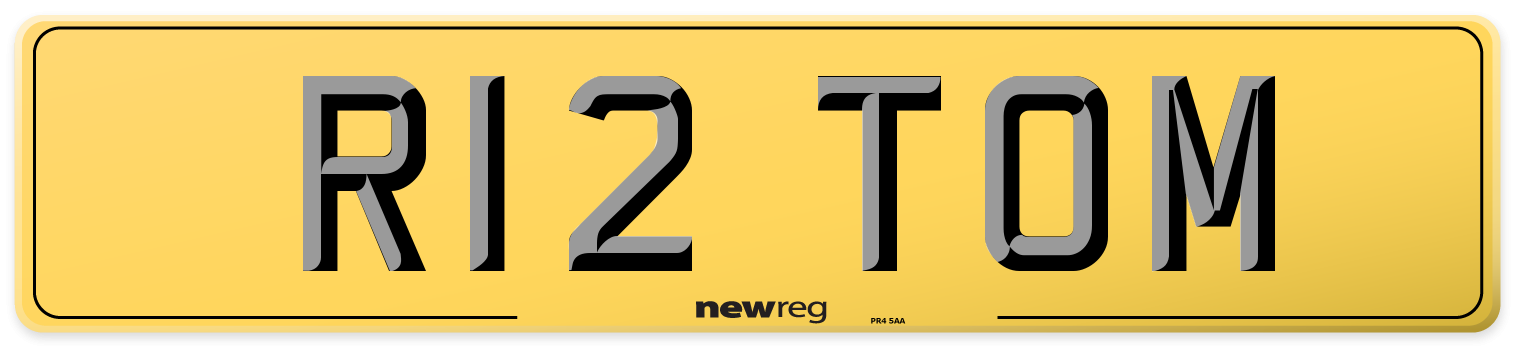 R12 TOM Rear Number Plate