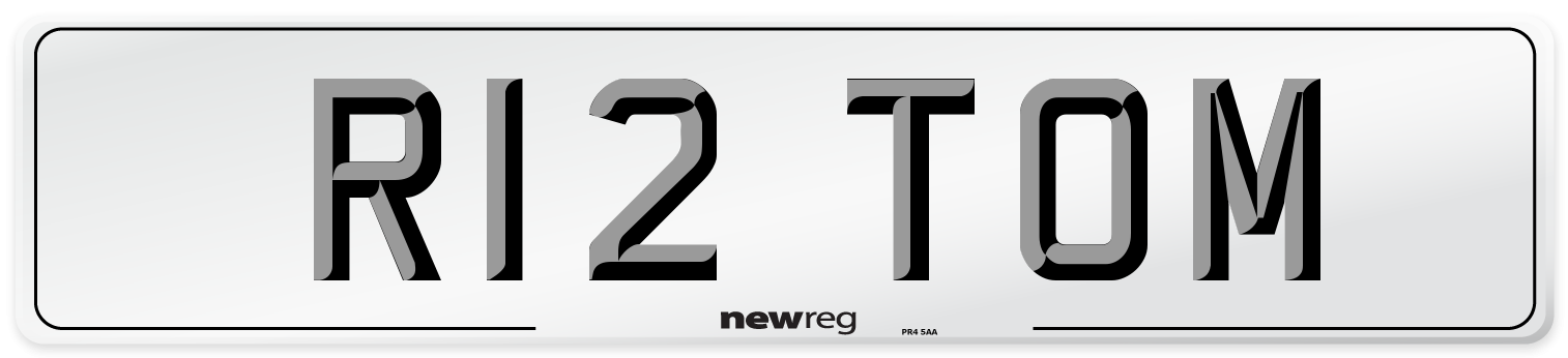 R12 TOM Front Number Plate