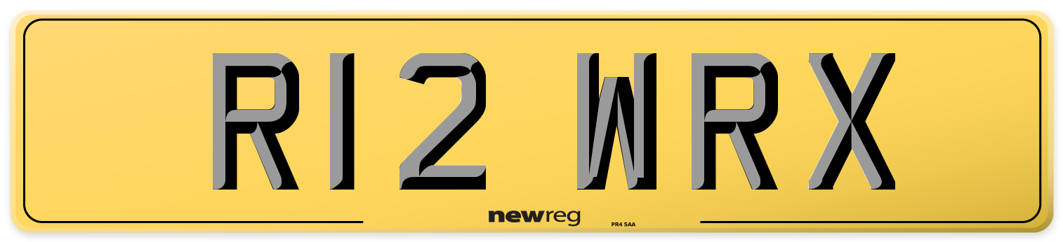R12 WRX Rear Number Plate