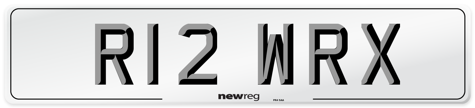 R12 WRX Front Number Plate