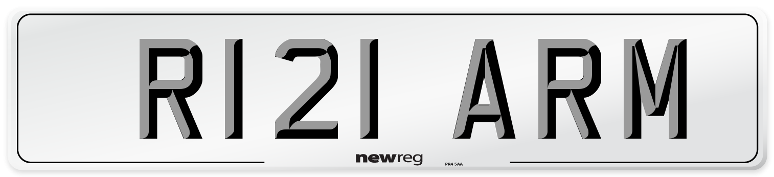 R121 ARM Front Number Plate