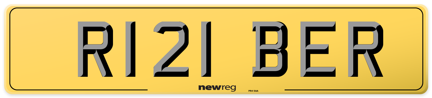 R121 BER Rear Number Plate