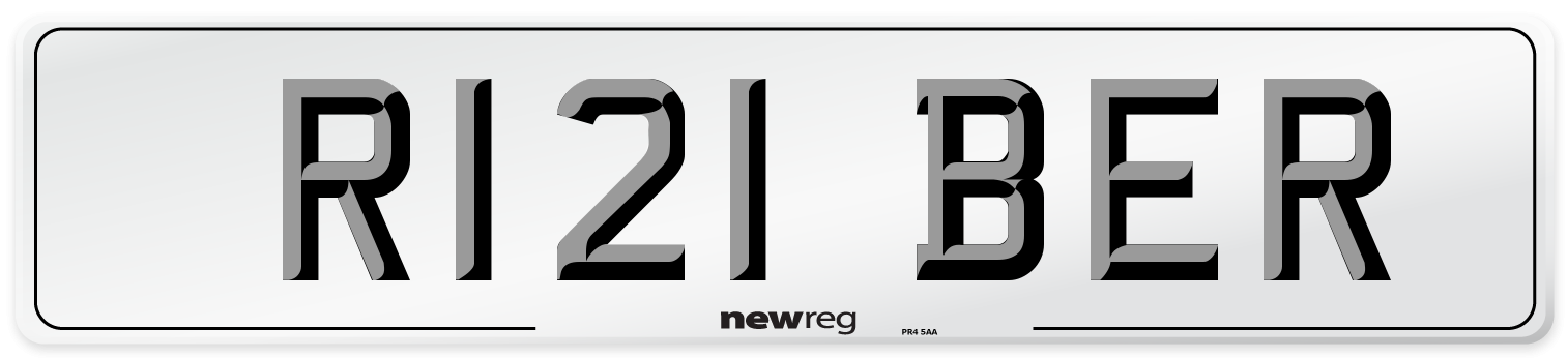R121 BER Front Number Plate
