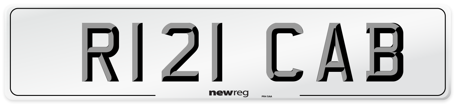 R121 CAB Front Number Plate