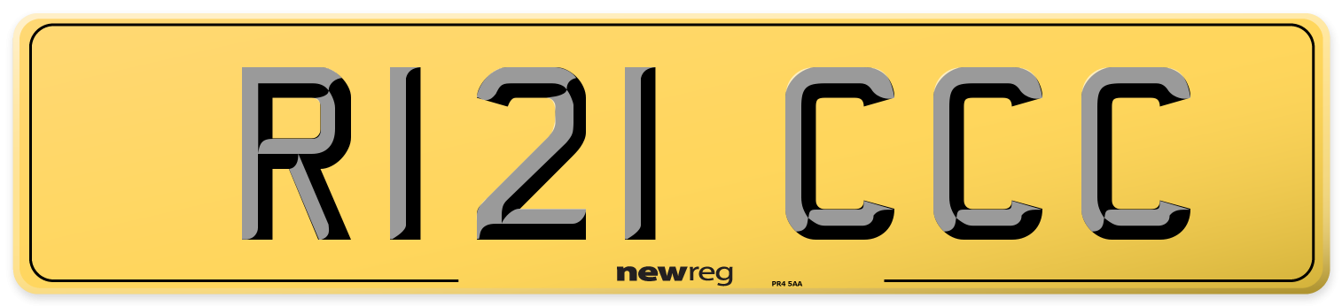 R121 CCC Rear Number Plate