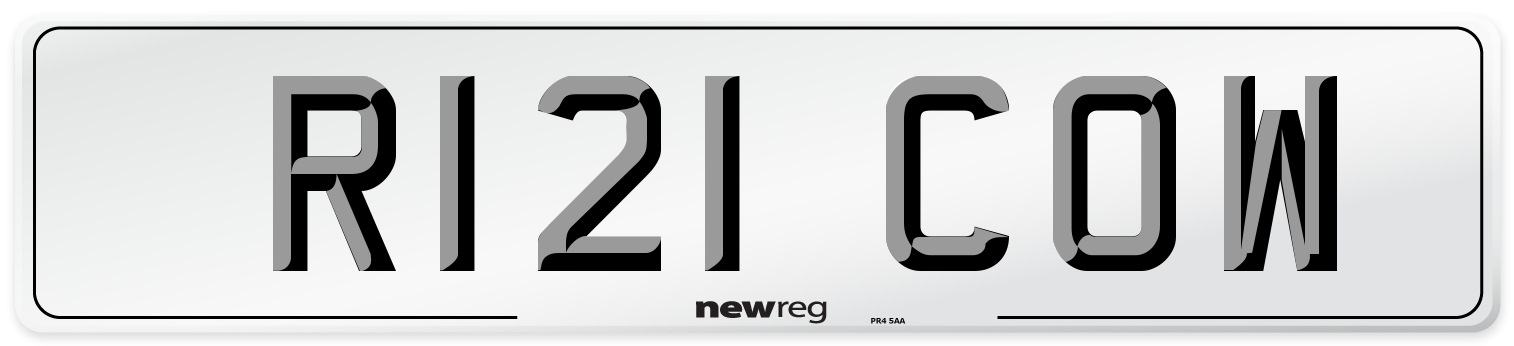 R121 COW Front Number Plate