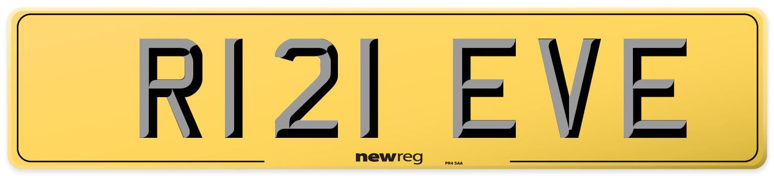 R121 EVE Rear Number Plate