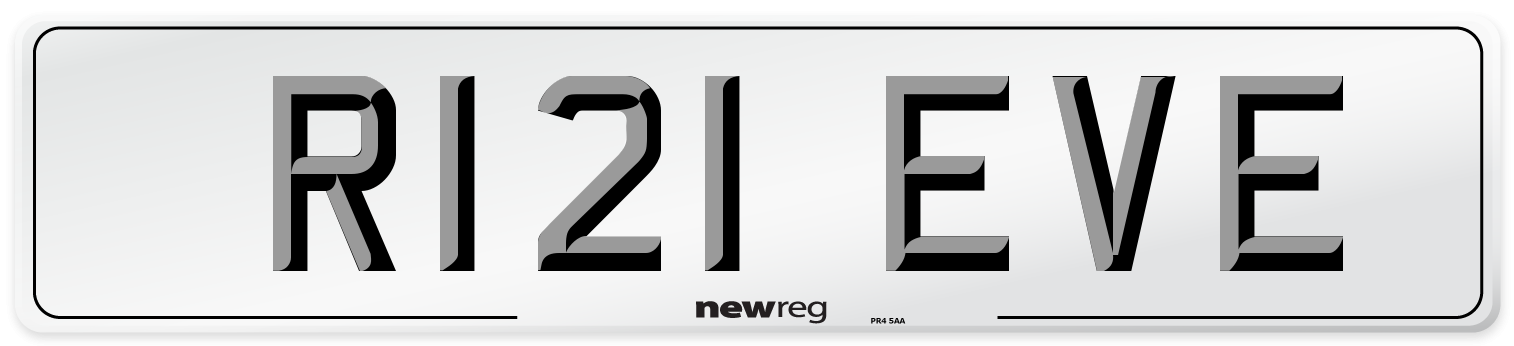 R121 EVE Front Number Plate
