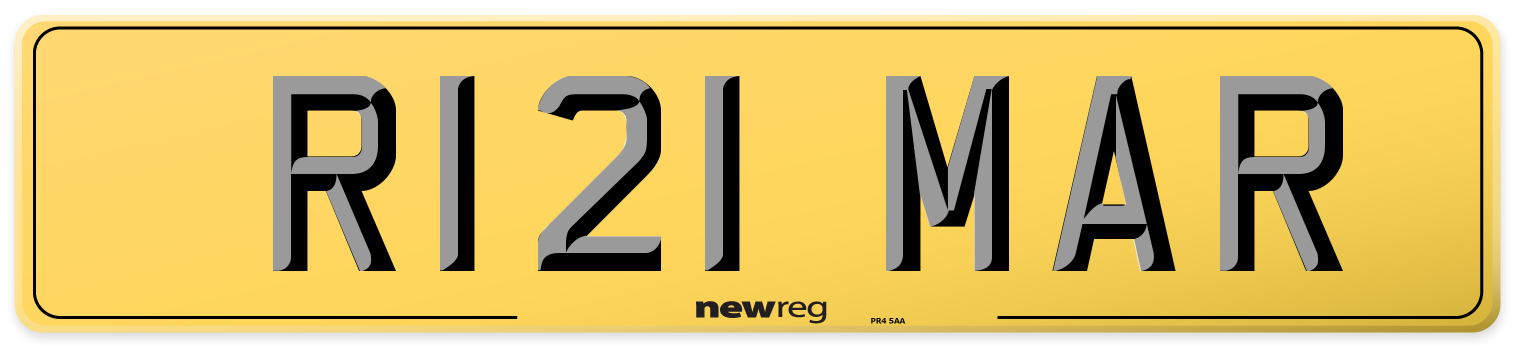 R121 MAR Rear Number Plate
