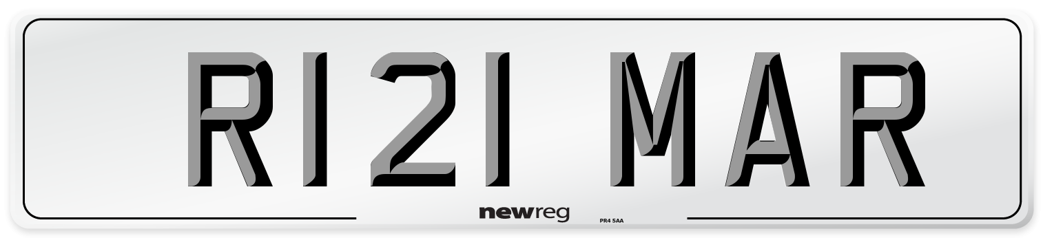 R121 MAR Front Number Plate