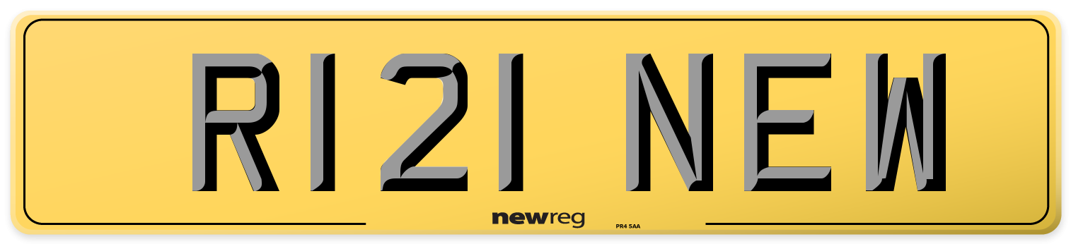 R121 NEW Rear Number Plate