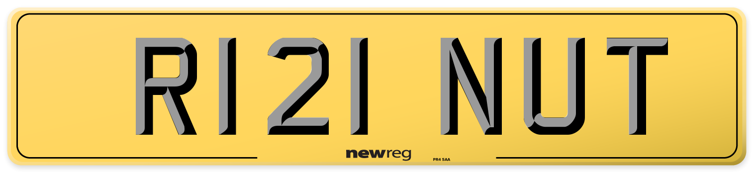 R121 NUT Rear Number Plate