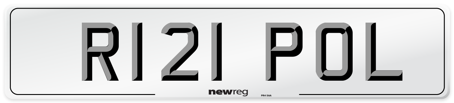 R121 POL Front Number Plate