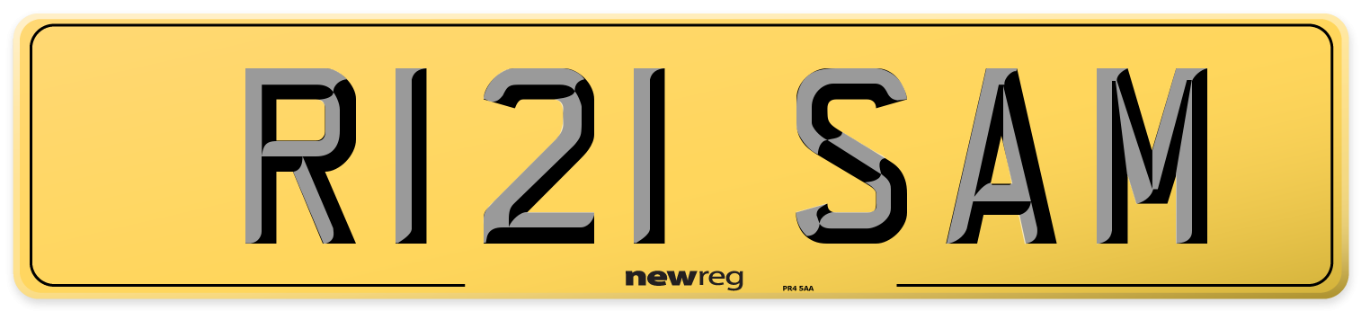 R121 SAM Rear Number Plate
