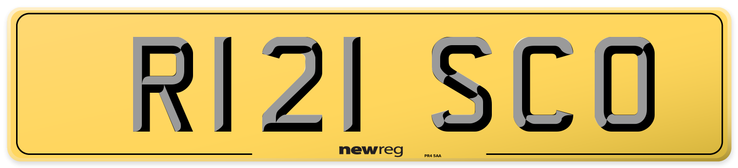 R121 SCO Rear Number Plate
