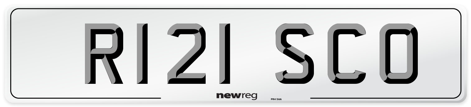R121 SCO Front Number Plate