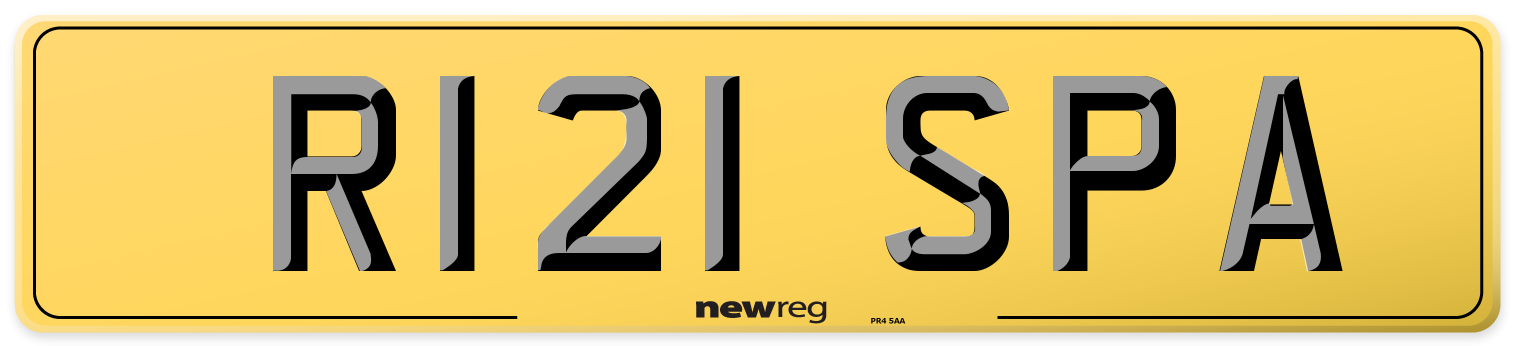 R121 SPA Rear Number Plate