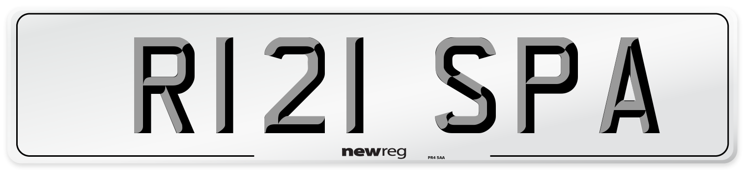 R121 SPA Front Number Plate