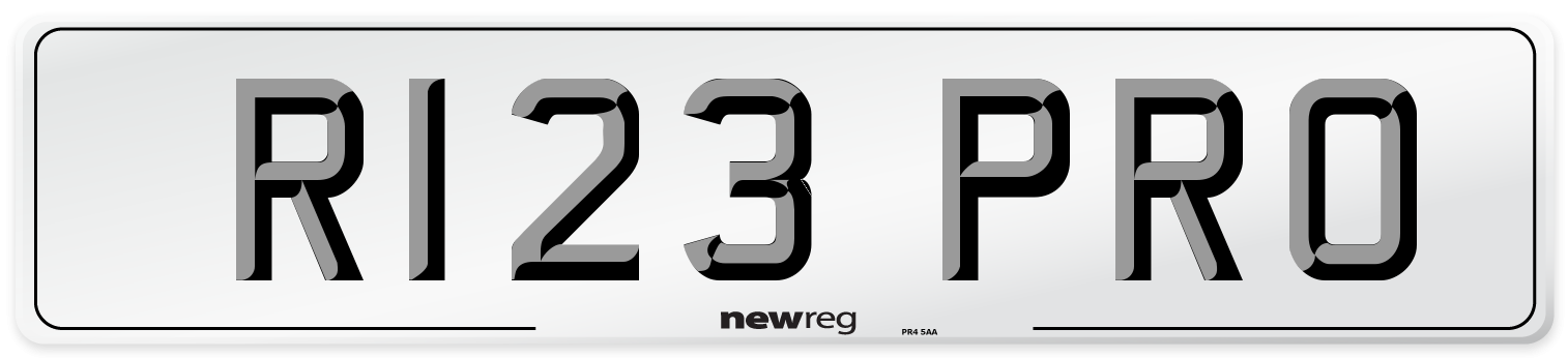 R123 PRO Front Number Plate