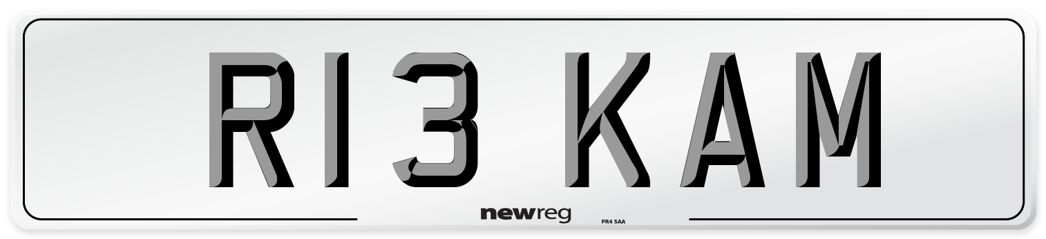 R13 KAM Front Number Plate