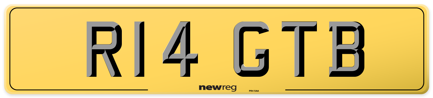 R14 GTB Rear Number Plate