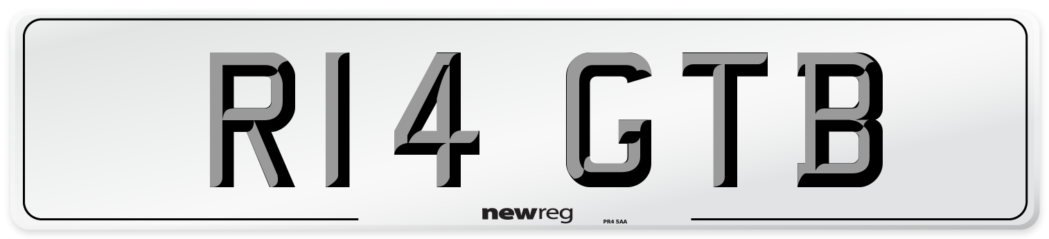 R14 GTB Front Number Plate