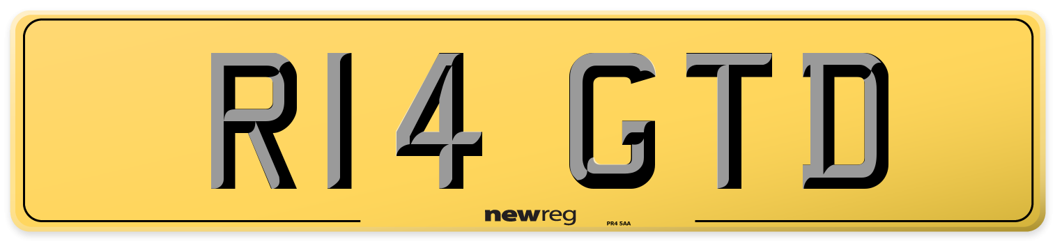 R14 GTD Rear Number Plate