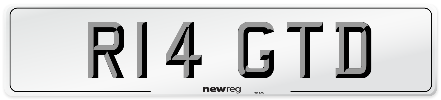 R14 GTD Front Number Plate