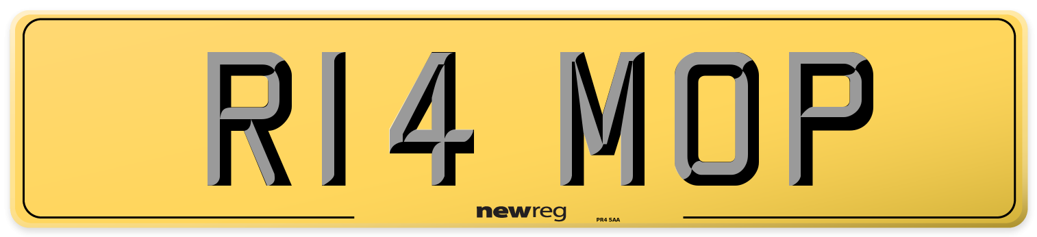 R14 MOP Rear Number Plate