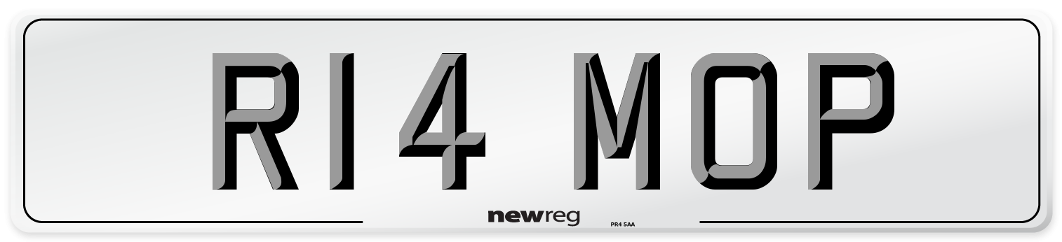 R14 MOP Front Number Plate
