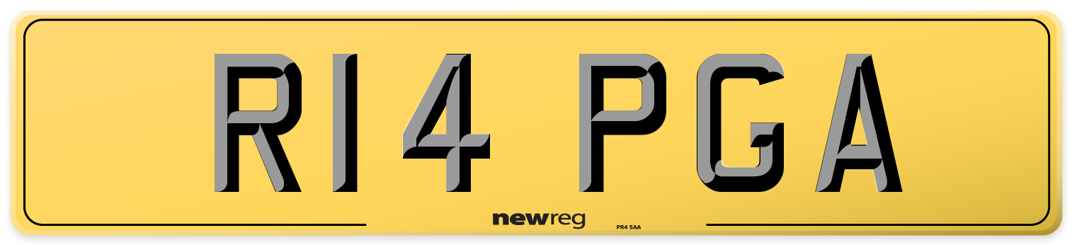 R14 PGA Rear Number Plate